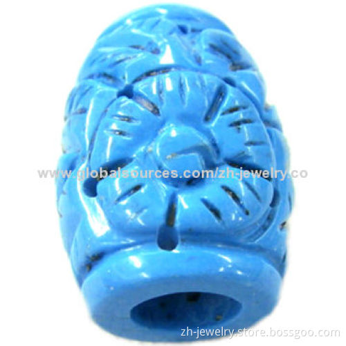 Turquoise Carved Beads, Animals/Plant/Buddha Shapes, Various Styles are Available